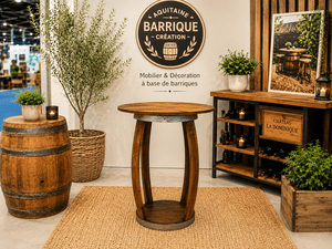 barrique table ajourée