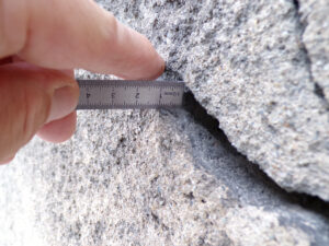 Fissure avec mesure manuelle