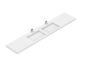 Carre flexi 2 bowls, h80 max 280