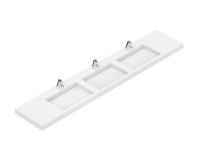 Carre flexi 3 bowls, h80 max 280
