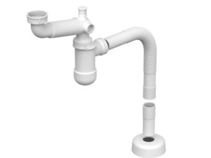 trap PR32 space saving (plastic, white)