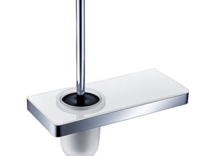 Toilet brush holder with shelf Crystal