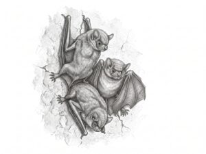 Bat removal icon, bat illustration