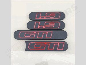 Ensemble de 4 enjoliveurs 1.9 GTI Gris Anthracite en relief
