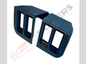 Jeu de 2 supports de bouton de vitre électrique gris