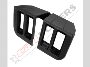 Jeu de 2 supports de bouton de vitre électrique noir