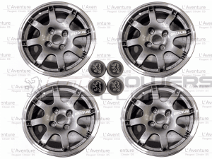 Pack Jantes SPEEDLINE PTS Anthracite 15¨ avec centres de roue