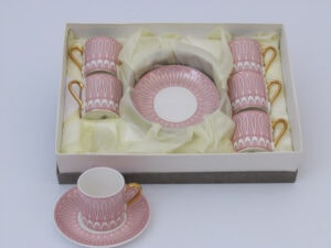 Šolje set 1/6 roze-bele