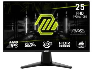 Monitor 25" MSI MAG 255F E20 Gaming Rapid IPS, 200Hz, 0.5ms, FHD, HDMIx2, DP, Tilt, VESA, Headphone