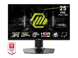 Monitor 25" MSI MAG 255PXF Gaming Rapid IPS, 300Hz, 0.5ms, FHD, HDMIx2, DP, Tilt, Speakers, HAS