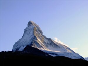 top of Mountain with sharp peak.