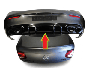 MERCEDES C KLASA 205 ZDERZAK TYLNY PTS A2058802209 43 C43 AMG 297 LIFT