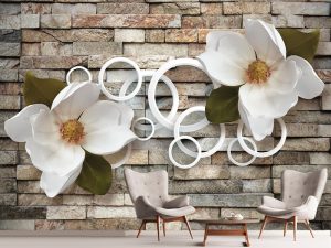 3D foto tapeta – Cvetovi orhideje – varijanta 2