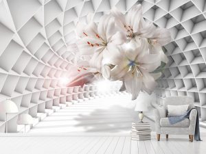 3D foto tapeta – Cvetni tunel