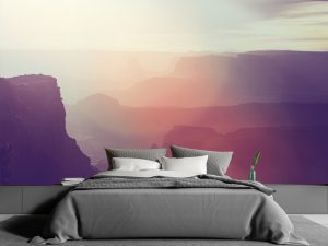 Foto tapeta za spavaću sobu – Pastelni talasi – varijanta 10