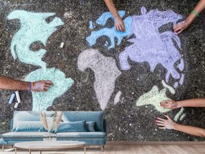 Foto tapeta – Moderna šarena mapa sveta – varijanta 4