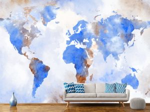 Foto tapeta – Moderna šarena mapa sveta – varijanta 5