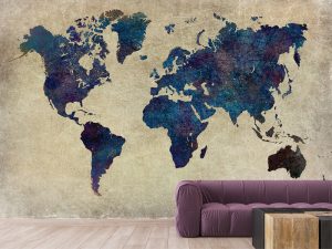 Foto tapeta – Moderna šarena mapa sveta – varijanta 6