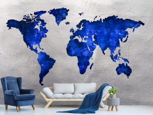 Foto tapeta – Moderna šarena mapa sveta – varijanta 8