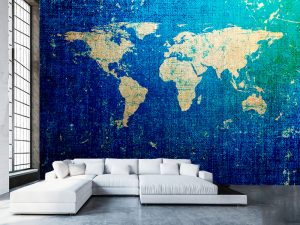 Foto tapeta – Moderna šarena mapa sveta – varijanta 9