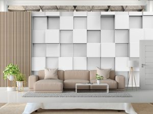 3D foto tapeta – Geometrijski 3D paneli – varijanta 42