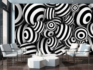 3D foto tapeta – Geometrijski 3D paneli – varijanta 48