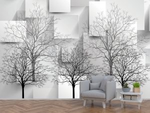 3D foto tapeta – Geometrijski 3D paneli – varijanta 49