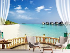 3D foto tapeta – Pogled na more