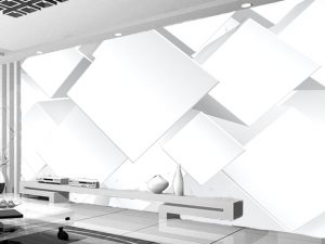 3D foto tapeta – Geometrijski 3D paneli – varijanta 52