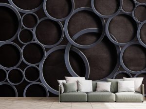 3D foto tapeta – Geometrijski 3D paneli – varijanta 57