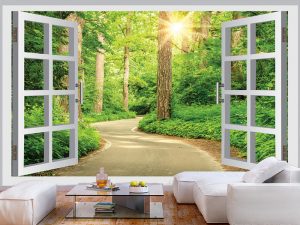 3D foto tapeta – Prozor ka prirodi – varijanta 5