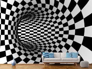 3D foto tapeta – Optička iluzija – varijanta 3