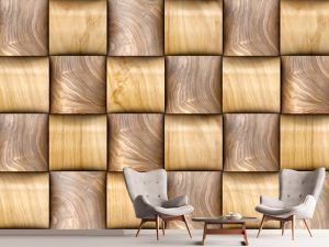 3D foto tapeta – Geometrijski 3D paneli – varijanta 69