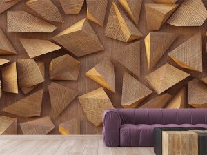 3D foto tapeta – Geometrijski 3D paneli – varijanta 71