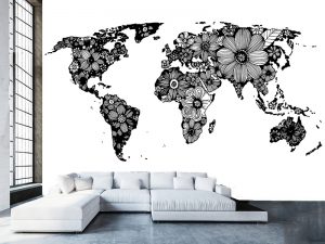 Foto tapeta – Vintage mapa sveta – varijanta 16