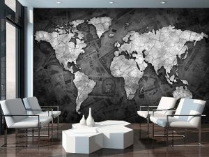 Foto tapeta – Vintage mapa sveta – varijanta 18