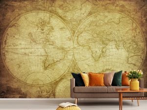Foto tapeta – Vintage mapa sveta – varijanta 22