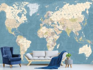 Foto tapeta – Moderna šarena mapa sveta – varijanta 13 Foto tapeta – Moderna šarena mapa sveta – varijanta 13