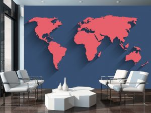 Foto tapeta – Moderna šarena mapa sveta – varijanta 14