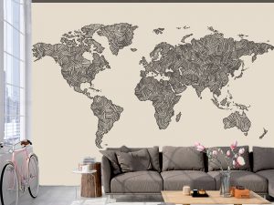 Foto tapeta – Vintage mapa sveta – varijanta 26