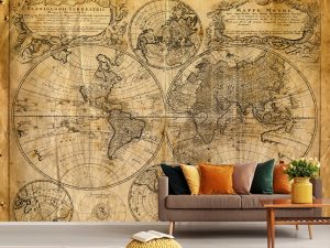 Foto tapeta – Vintage mapa sveta – varijanta 27