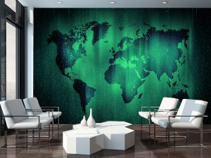 Foto tapeta – Moderna šarena mapa sveta – varijanta 20