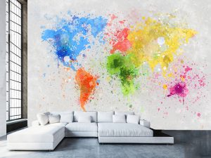Foto tapeta – Moderna šarena mapa sveta – varijanta 21
