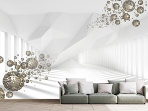 3D foto tapeta – Kružni mehuri – varijanta 2
