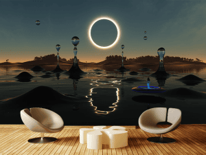 3D foto tapeta – Pejzaž u zalasku sunca