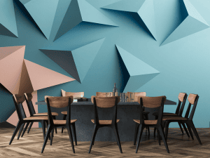 3D foto tapeta – Geometrijski 3D paneli – varijanta 83