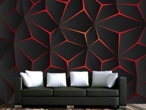 3D foto tapeta – Geometrijski 3D paneli – varijanta 50