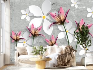 3D foto tapeta – Cvetovi orhideje – varijanta 7