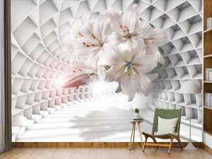 3D foto tapeta – Cvetni tunel – varijanta 3