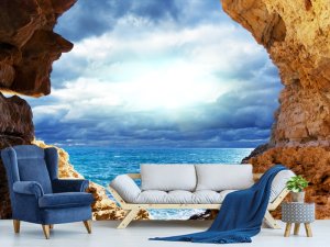 3D foto tapeta – Pogled na more – varijanta 7